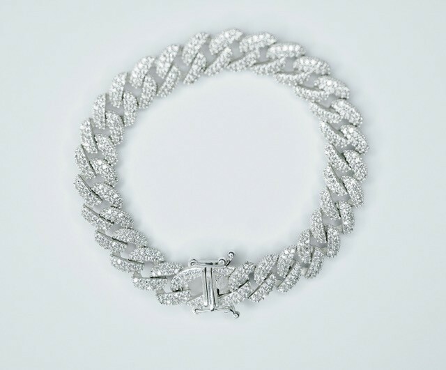 Pulseira Cuban Ice Cravejada