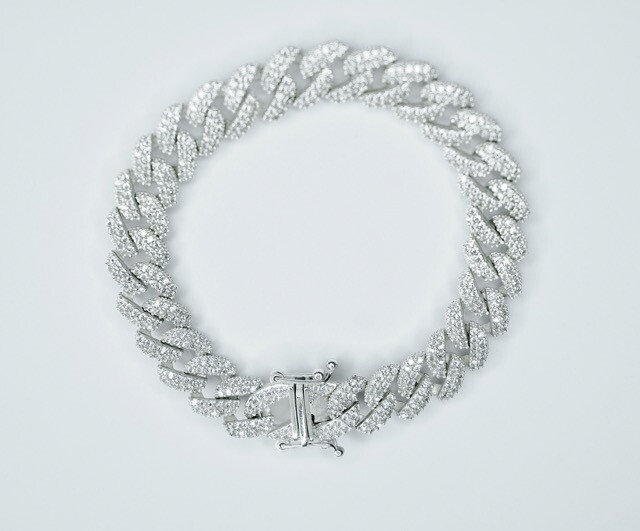Pulseira Cuban Ice Cravejada