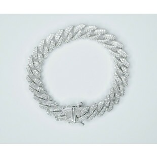 Pulseira Cuban Ice Cravejada