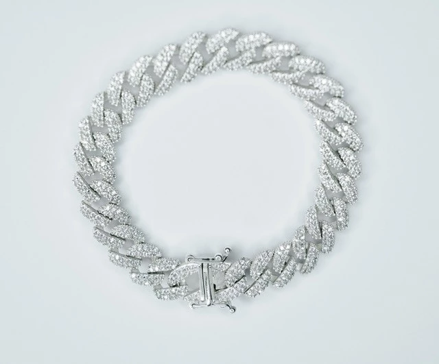 Pulseira Cuban Ice Cravejada