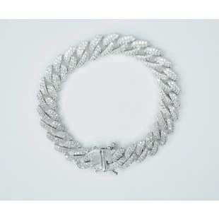 Pulseira Cuban Ice Cravejada